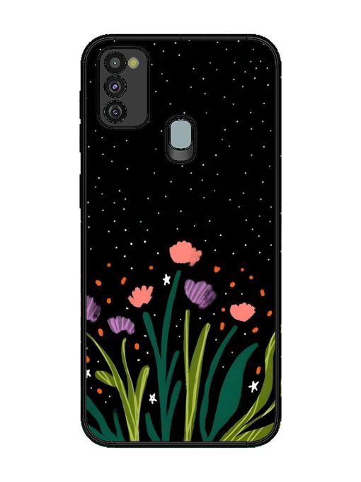 Midnight Bloom Glossy Soft Edge Case for Samsung Galaxy M21 (4G) Chachhi