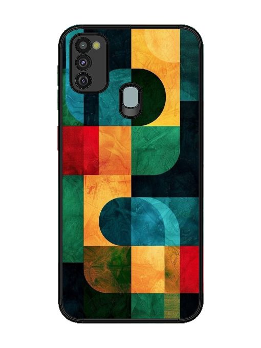 Geometric Harmony Glossy Soft Edge Case for Samsung Galaxy M21 (4G) Chachhi