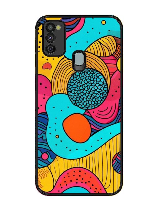 Psychedelic Patterns Glossy Soft Edge Case for Samsung Galaxy M21 (4G) Chachhi