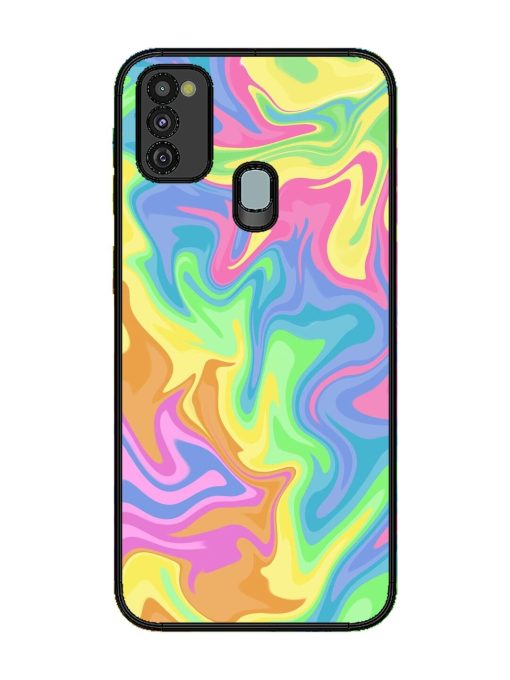 Whimsical Swirl Glossy Soft Edge Case for Samsung Galaxy M21 (4G) Chachhi