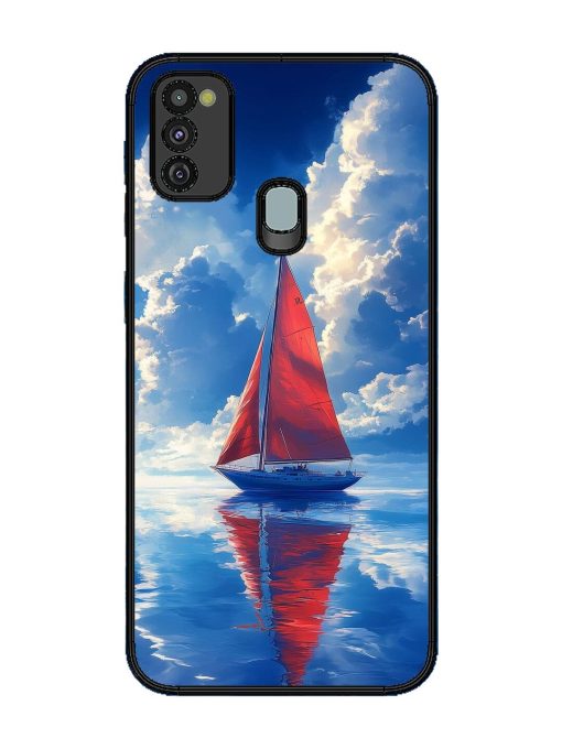 Crimson Sails Glossy Soft Edge Case for Samsung Galaxy M21 (4G) Chachhi