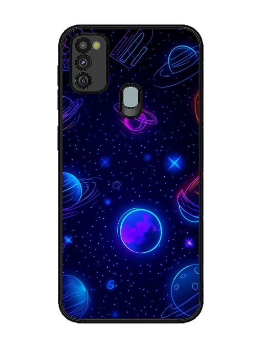 Neon Cosmos Glossy Soft Edge Case for Samsung Galaxy M21 (4G) Chachhi