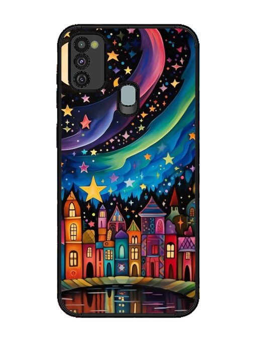 Starlit Village Glossy Soft Edge Case for Samsung Galaxy M21 (4G) Chachhi