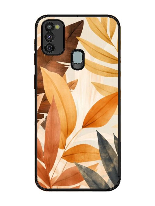 Earthy Elegance Glossy Soft Edge Case for Samsung Galaxy M21 (4G) Chachhi