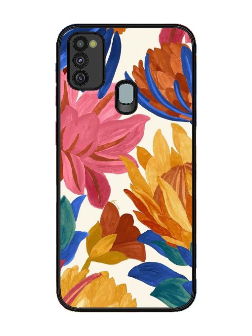 Blooming Tapestry Glossy Soft Edge Case for Samsung Galaxy M21 (4G) Chachhi