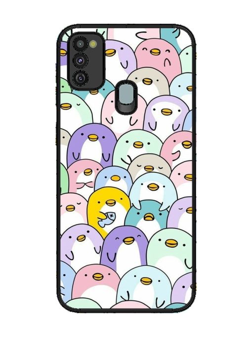 Penguin Party Glossy Soft Edge Case for Samsung Galaxy M21 (4G) Chachhi