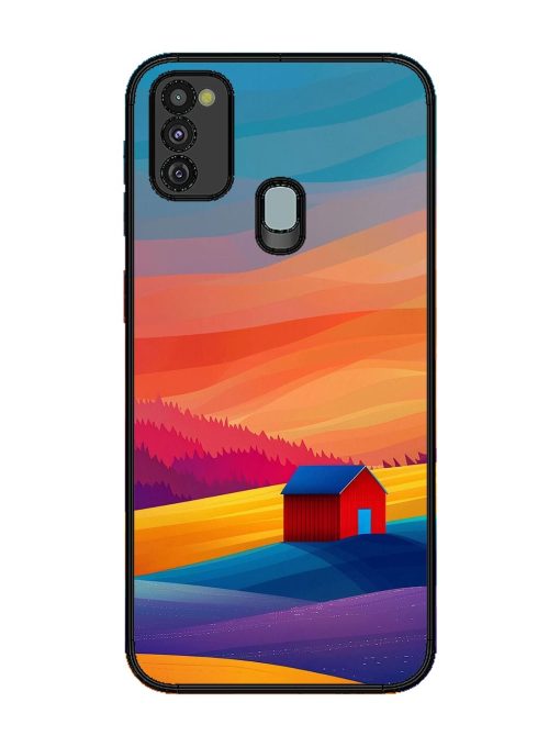 Sunset Solitude Glossy Soft Edge Case for Samsung Galaxy M21 (4G) Chachhi