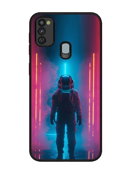 Neon Astronaut Glossy Soft Edge Case for Samsung Galaxy M21 (4G) Chachhi