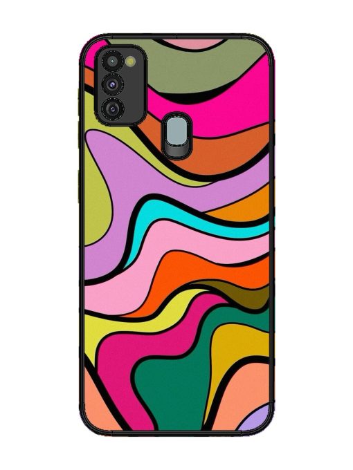 Wavy Wonder Glossy Soft Edge Case for Samsung Galaxy M21 (4G) Chachhi