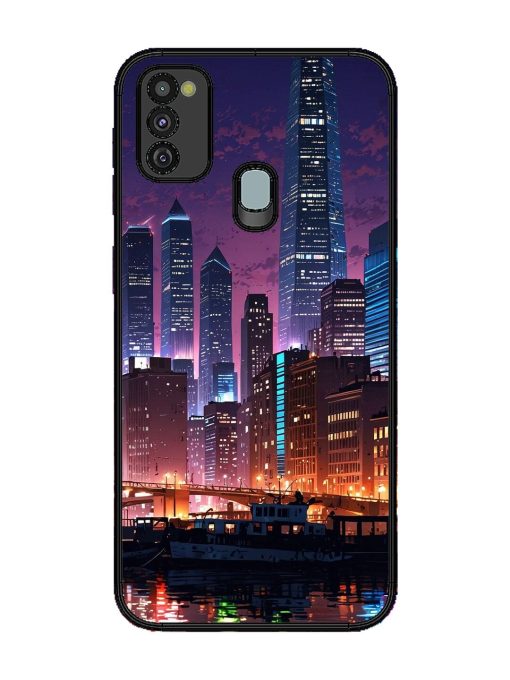 Neon Nightscape Glossy Soft Edge Case for Samsung Galaxy M21 (4G) Chachhi