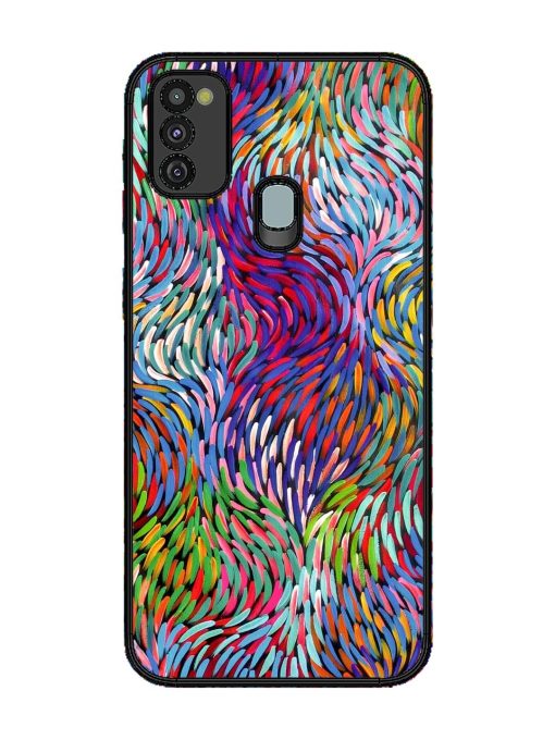 Vibrant Waves Glossy Soft Edge Case for Samsung Galaxy M21 (4G) Chachhi