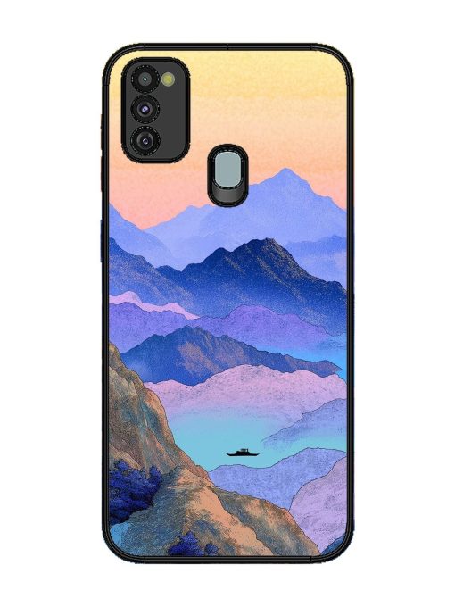 Mountain Mist Glossy Soft Edge Case for Samsung Galaxy M21 (4G) Chachhi