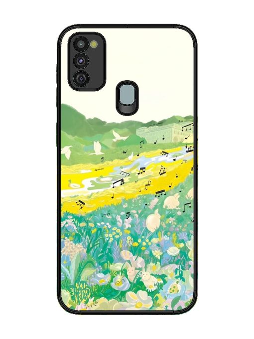 Melody In Bloom Glossy Soft Edge Case for Samsung Galaxy M21 (4G) Chachhi