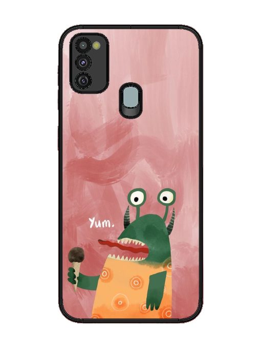 Hungry Monster Glossy Soft Edge Case for Samsung Galaxy M21 (4G)