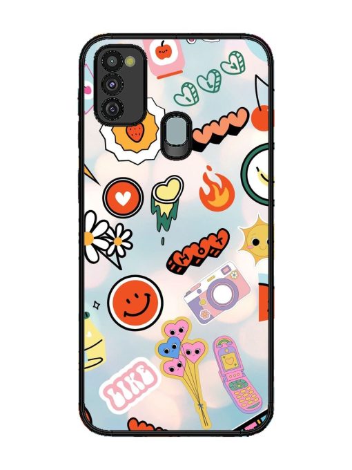 Cheerful Glossy Soft Edge Case for Samsung Galaxy M21 (4G) Chachhi