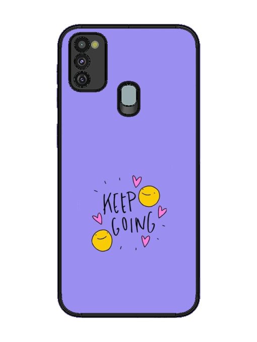 Smiling Through It All Glossy Soft Edge Case for Samsung Galaxy M21 (4G) Chachhi