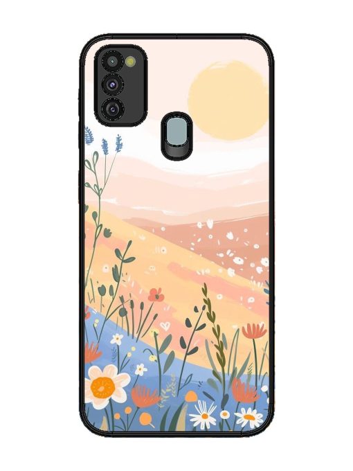 Golden Hour Blooms Glossy Soft Edge Case for Samsung Galaxy M21 (4G) Chachhi