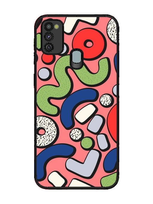 Groovy Geometric Shapes Glossy Soft Edge Case for Samsung Galaxy M21 (4G) Chachhi