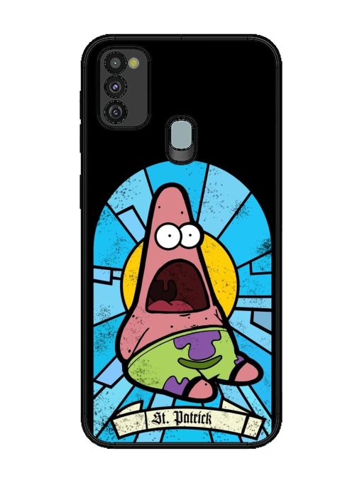 St. Patrick'S Day Stained Glass Patrick Star Glossy Soft Edge Case for Samsung Galaxy M21 (4G) Chachhi