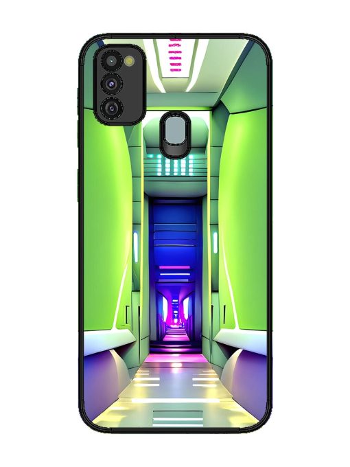 Neon Corridor Glossy Soft Edge Case for Samsung Galaxy M21 (4G) Chachhi