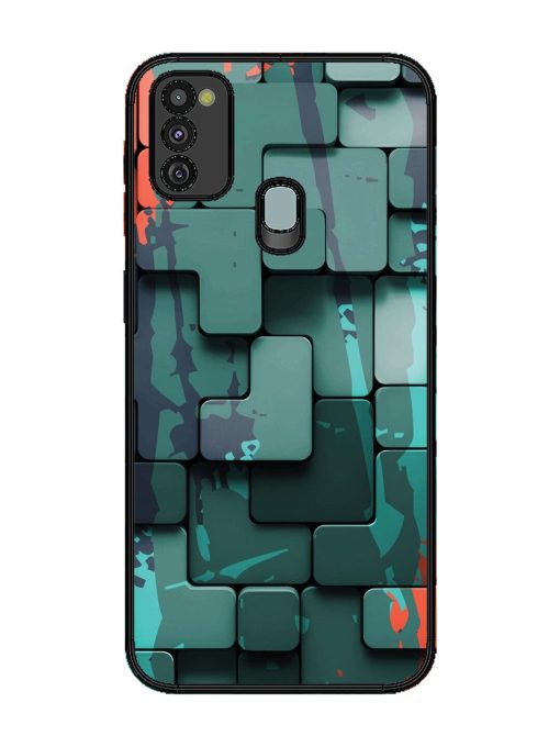 Abstract Geometric Mosaic Glossy Soft Edge Case for Samsung Galaxy M21 (4G) Chachhi