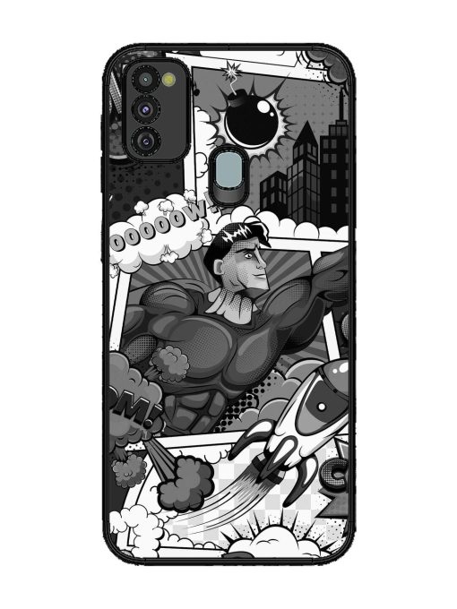 Comic Book Chaos Glossy Soft Edge Case for Samsung Galaxy M21 (4G) Chachhi