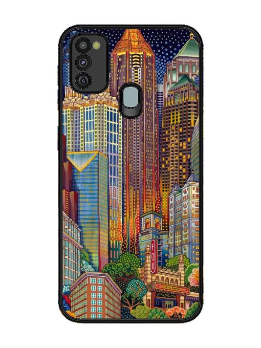 Neon Nightscape Glossy Soft Edge Case for Samsung Galaxy M21 (4G) Chachhi