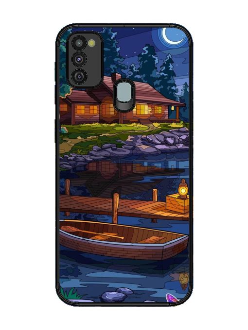 Moonlit Serenity Glossy Soft Edge Case for Samsung Galaxy M21 (4G) Chachhi