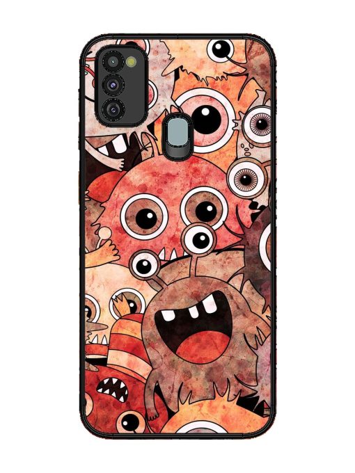 Monster Mash Glossy Soft Edge Case for Samsung Galaxy M21 (4G) Chachhi