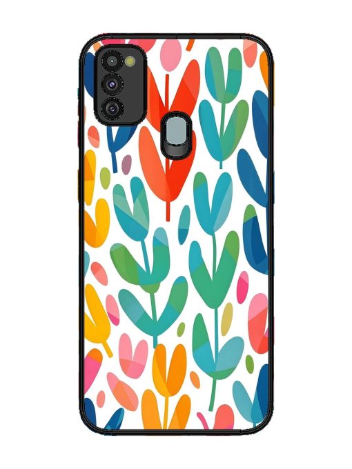 Rainbow Of Blooms Glossy Soft Edge Case for Samsung Galaxy M21 (4G) Chachhi