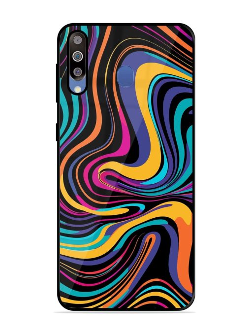 Psychedelic Swirl Glossy Soft Edge Case for Samsung Galaxy M30 Chachhi