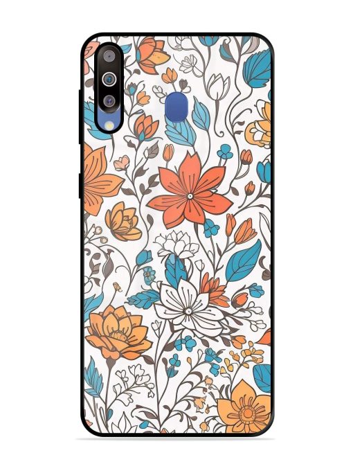 Floral Symphony Glossy Soft Edge Case for Samsung Galaxy M30 Chachhi