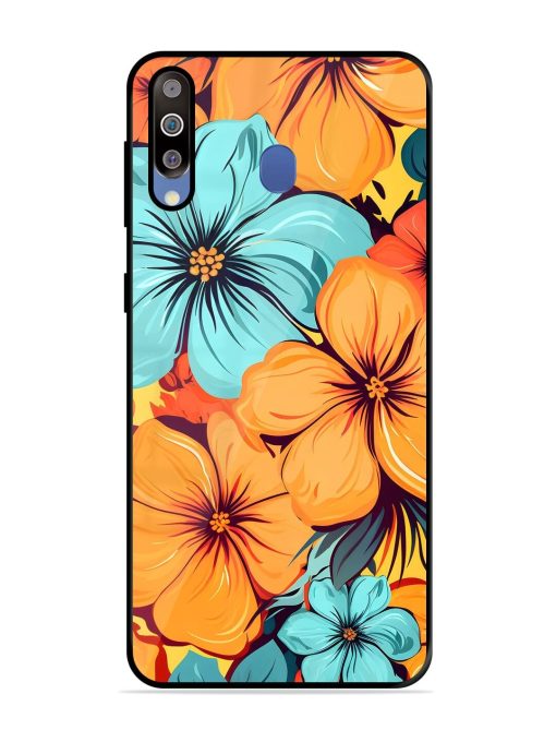 Tropical Bloom Glossy Soft Edge Case for Samsung Galaxy M30 Chachhi