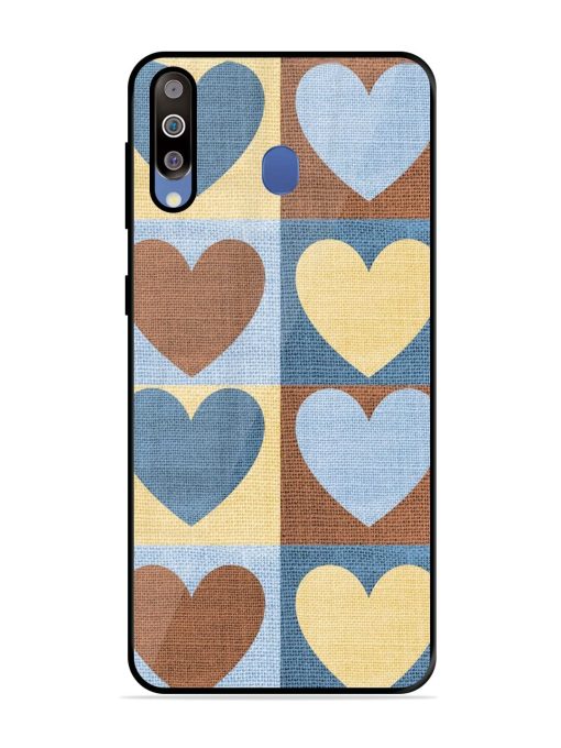 Hearts On Canvas Glossy Soft Edge Case for Samsung Galaxy M30 Chachhi