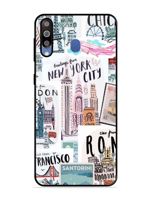 Travelogue Glossy Soft Edge Case for Samsung Galaxy M30 Chachhi