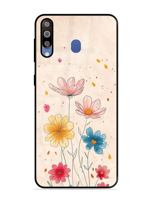 Delicate Bloom Glossy Soft Edge Case for Samsung Galaxy M30