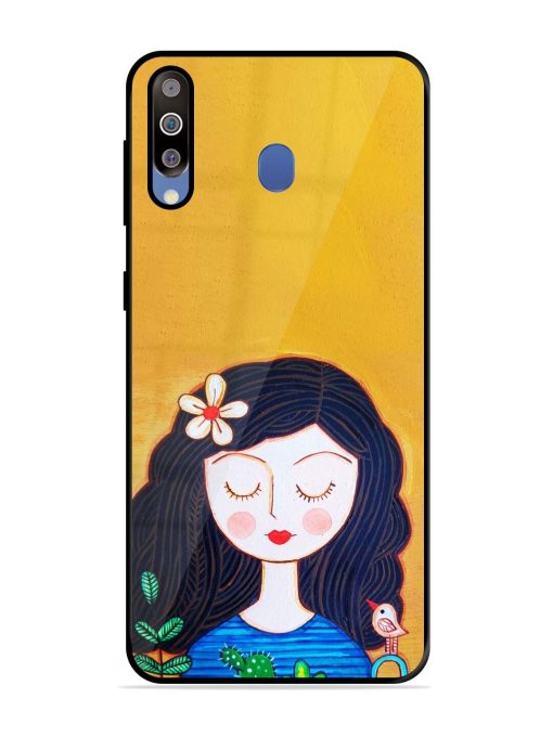 Girl Illustration Glossy Soft Edge Case for Samsung Galaxy M30 Chachhi