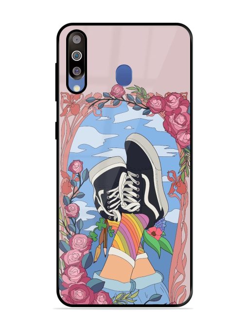 Floral Fantasy Glossy Soft Edge Case for Samsung Galaxy M30