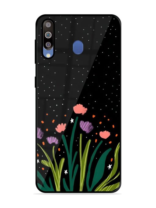 Midnight Bloom Glossy Soft Edge Case for Samsung Galaxy M30 Chachhi