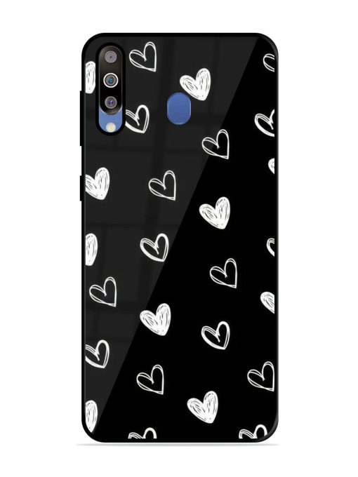 Scattered Hearts Glossy Soft Edge Case for Samsung Galaxy M30 Chachhi