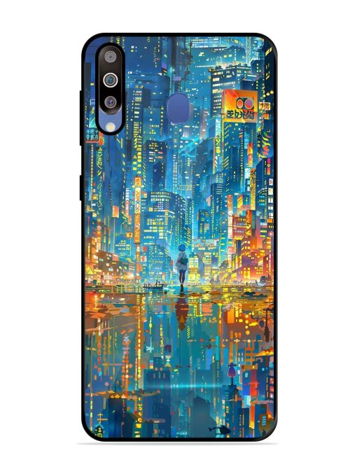 Neon Metropolis Glossy Soft Edge Case for Samsung Galaxy M30 Chachhi