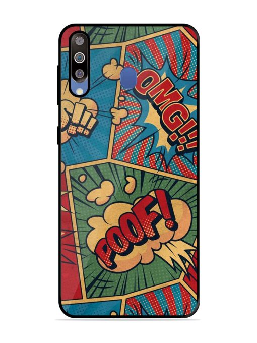 Comic Book Chaos Glossy Soft Edge Case for Samsung Galaxy M30 Chachhi