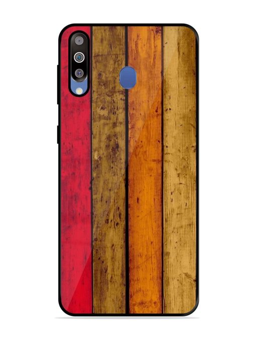 Colorful Woodgrain Glossy Soft Edge Case for Samsung Galaxy M30 Chachhi