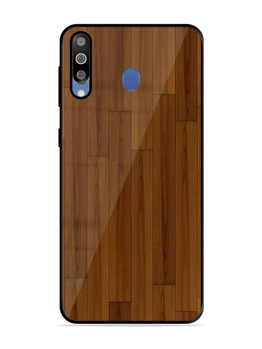 Warm Woodgrain Glossy Soft Edge Case for Samsung Galaxy M30 Chachhi