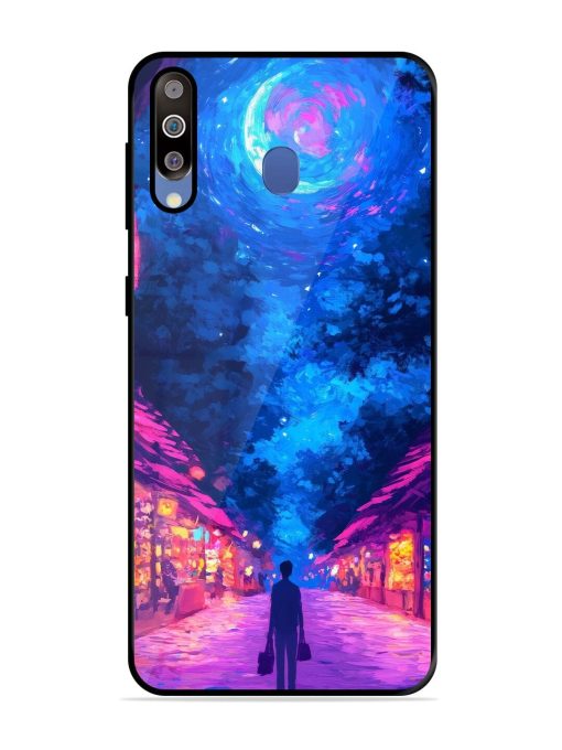 Neon Nightscape Glossy Soft Edge Case for Samsung Galaxy M30 Chachhi