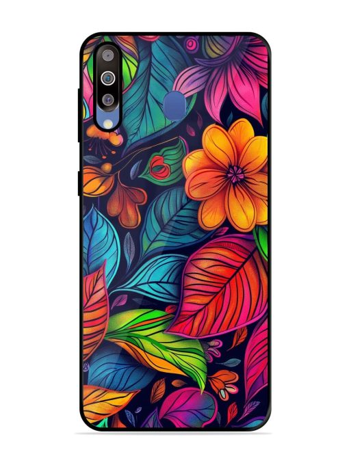 Rainbow Of Blooms Glossy Soft Edge Case for Samsung Galaxy M30 Chachhi