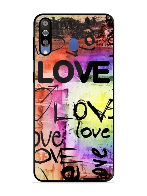 Love Graffiti Glossy Soft Edge Case for Samsung Galaxy M30 Chachhi