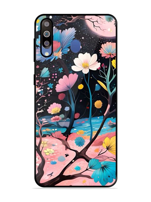 Cosmic Bloom Glossy Soft Edge Case for Samsung Galaxy M30 Chachhi