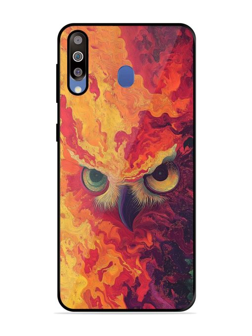 Fiery Owl Glossy Soft Edge Case for Samsung Galaxy M30 Chachhi