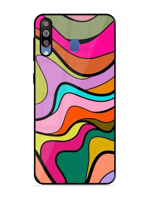 Wavy Wonder Glossy Soft Edge Case for Samsung Galaxy M30 Chachhi